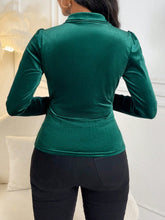 Surplice Neck Ruched Side Tee